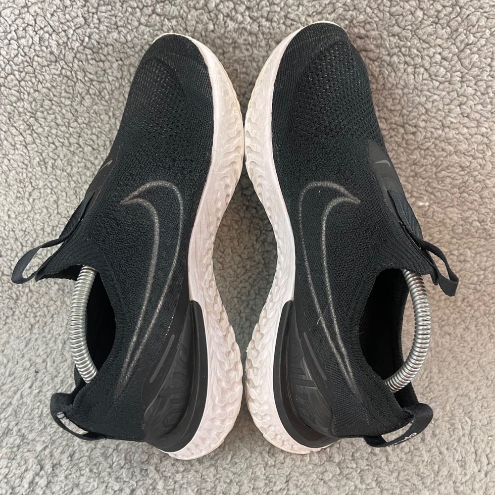 Nike Epic Phantom React Flyknit Mens 8 Black White Slip On Athletic Shoes BV0417 - Picture 9 of 9